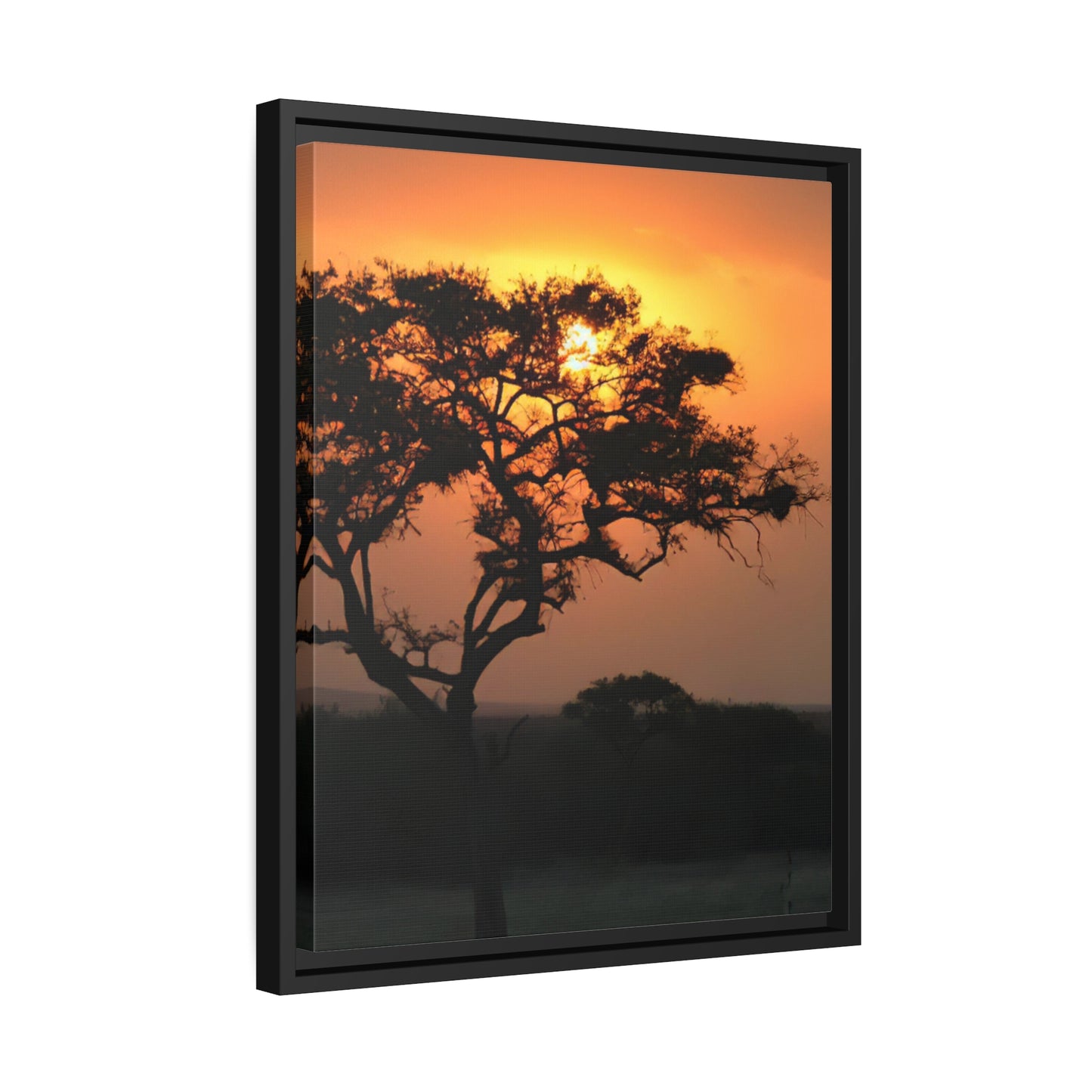 Framed Canvas : Serengeti Sunset