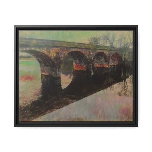 Framed Canvas : Railway Bridge