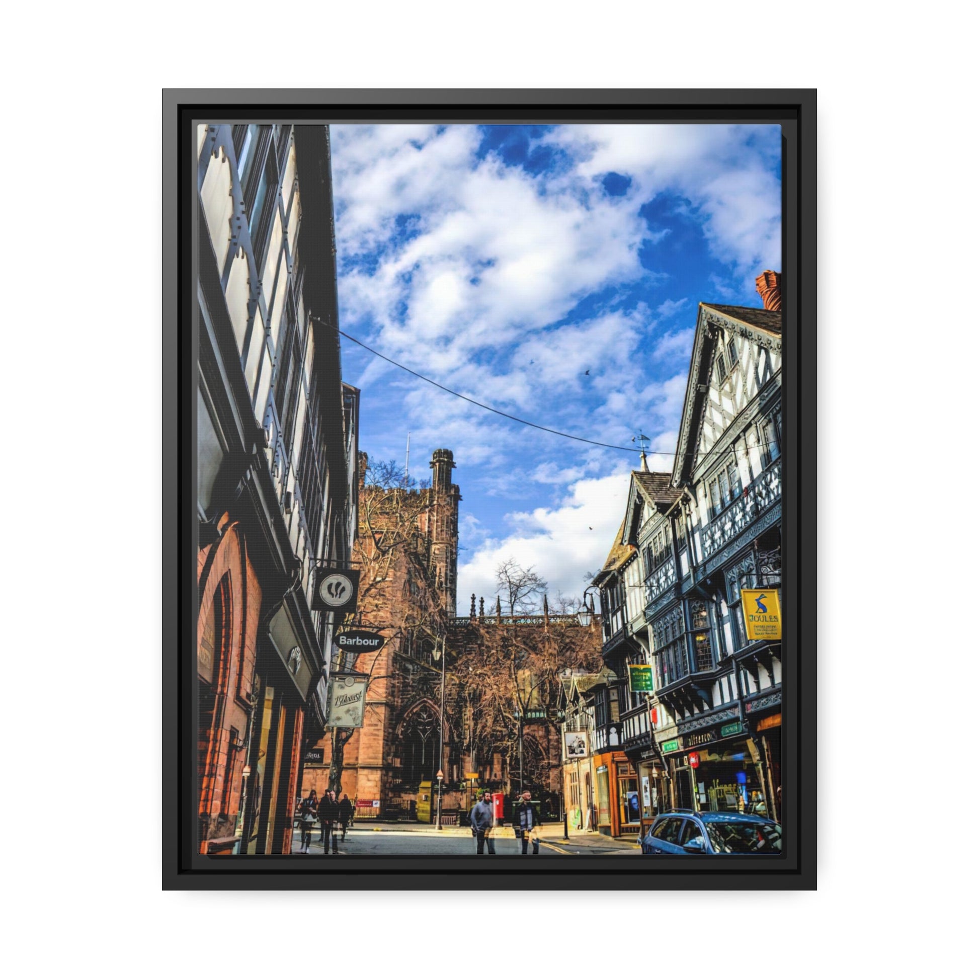 Framed Canvas : Sky Over City