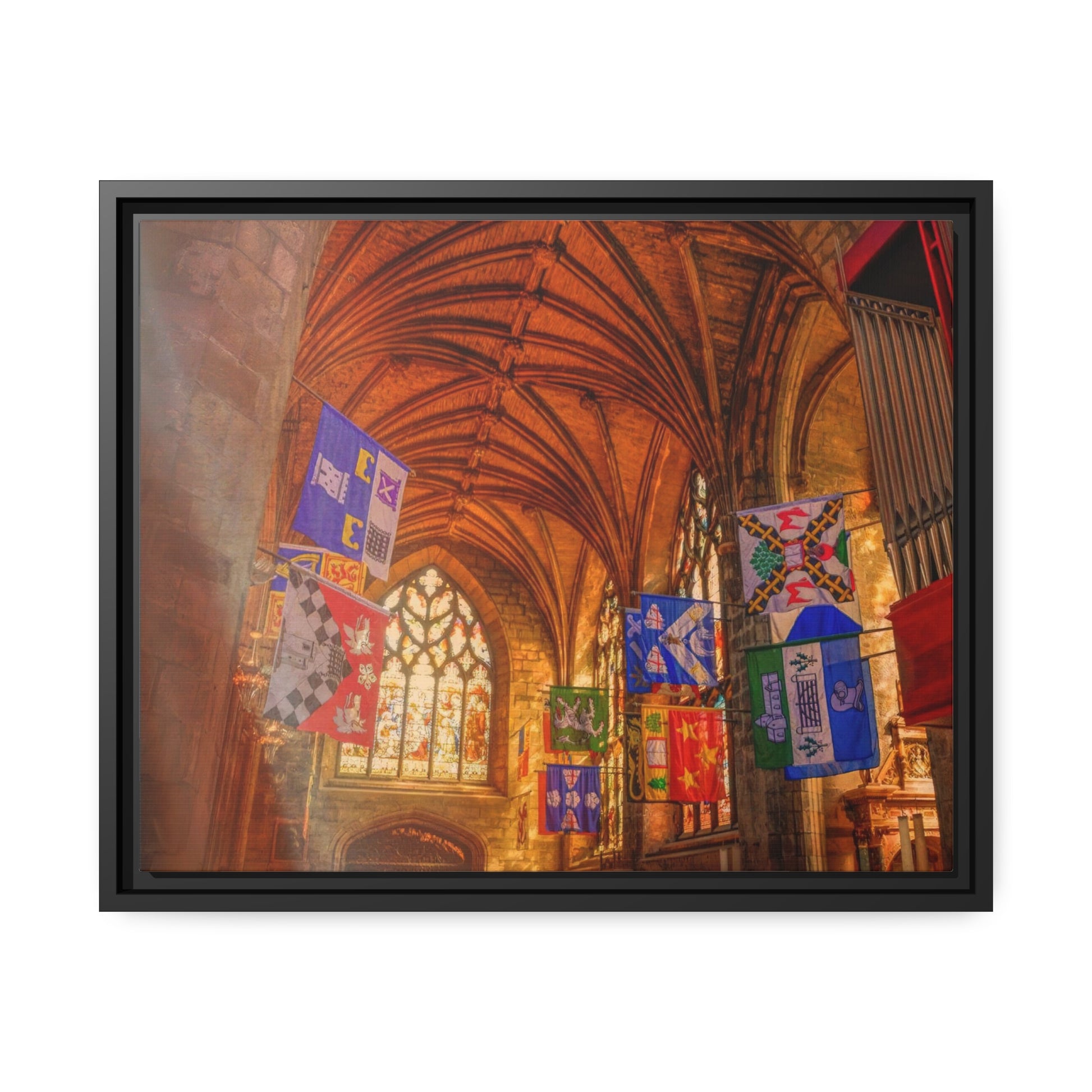 Framed Canvas : Stained Glass