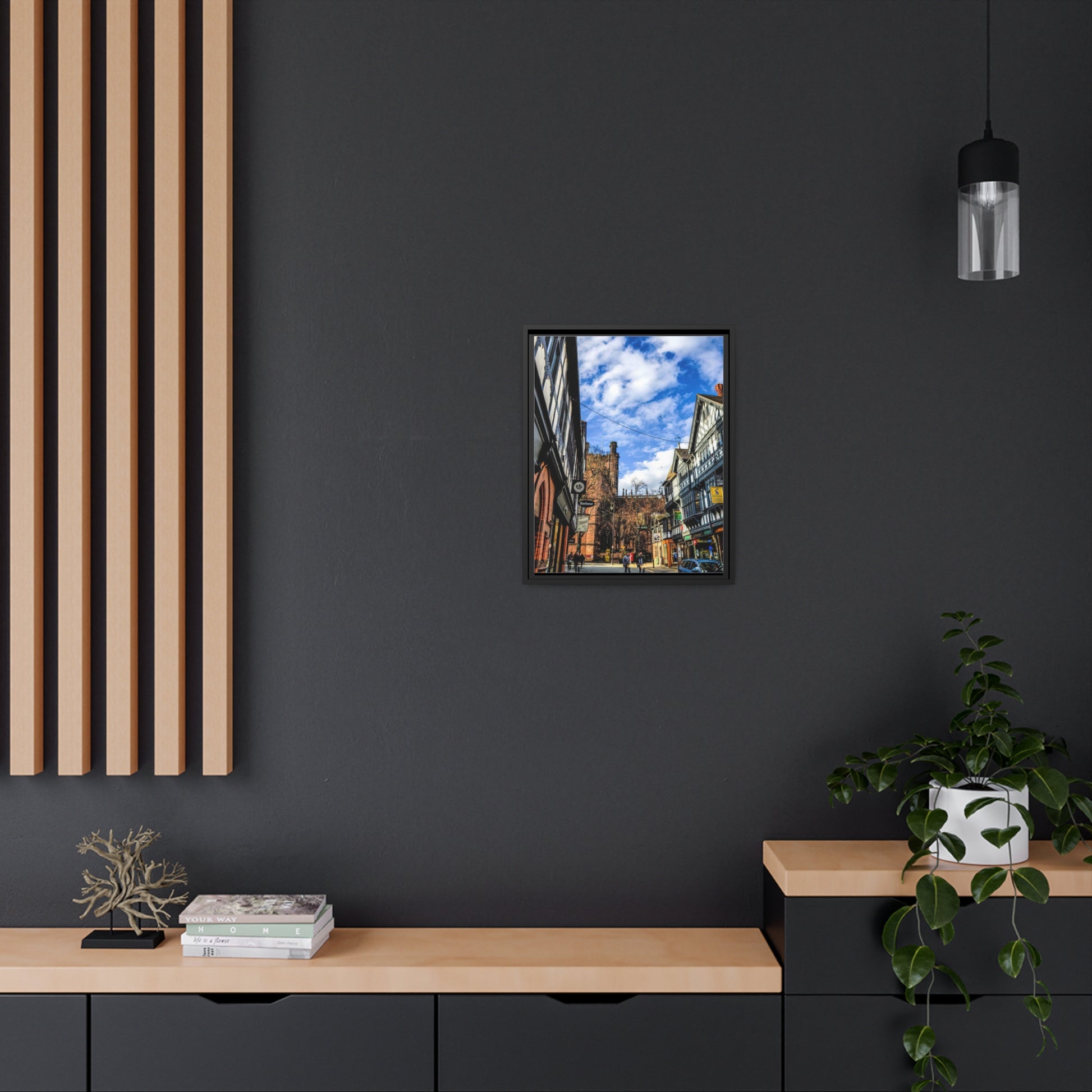 Framed Canvas : Sky Over City