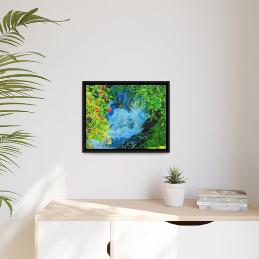 Framed Canvas : Waterfall Art