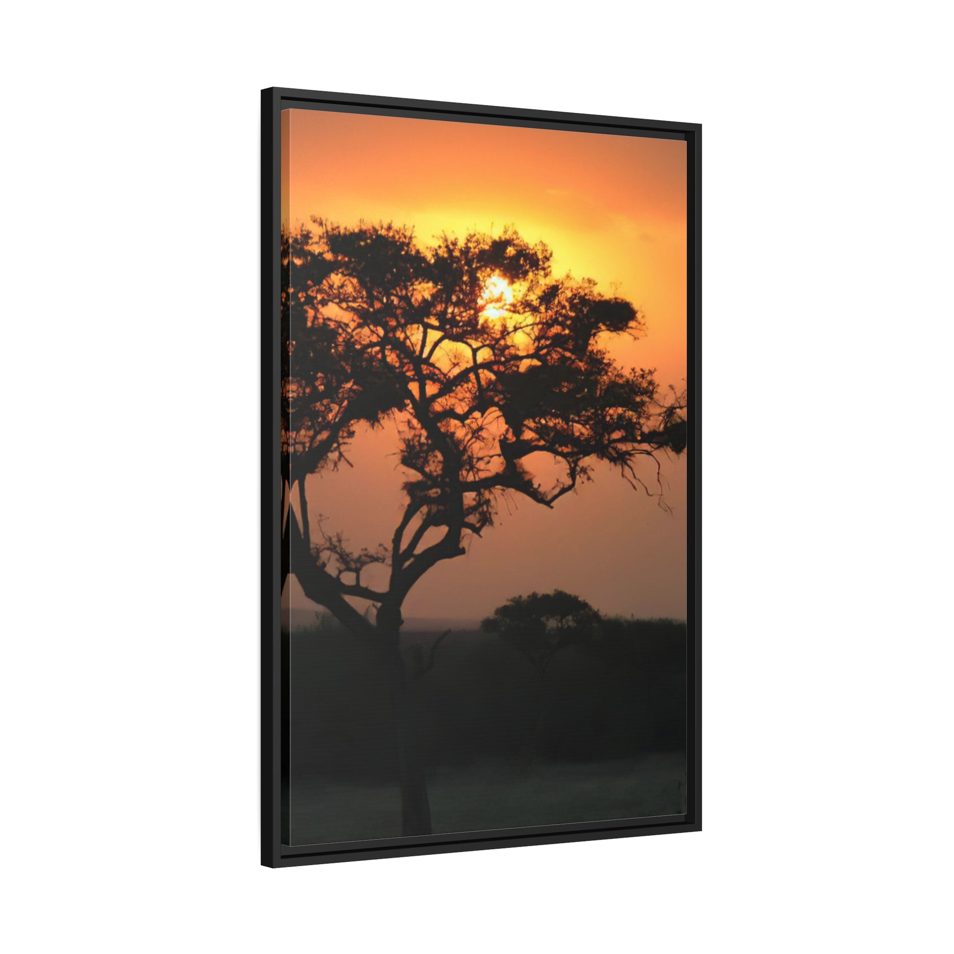 Framed Canvas : Serengeti Sunset