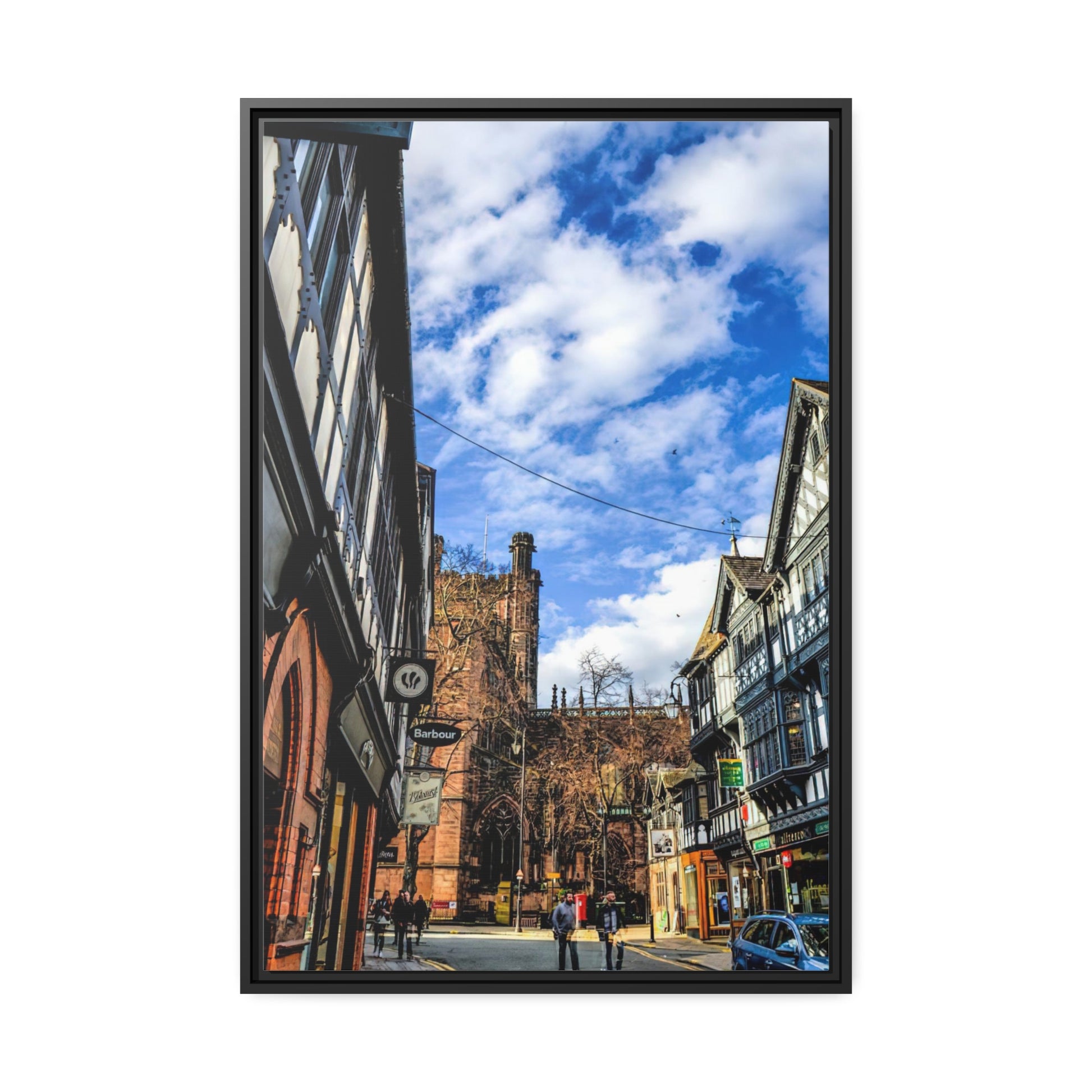 Framed Canvas : Sky Over City