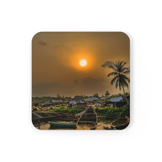 4 Coaster Set : African Sunset