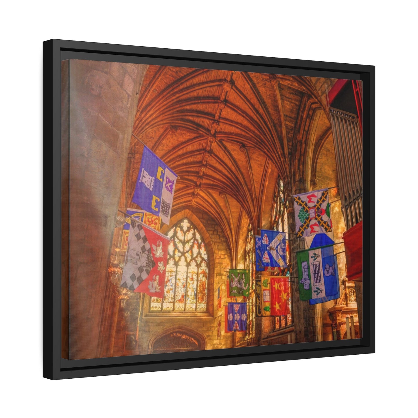 Framed Canvas : Stained Glass