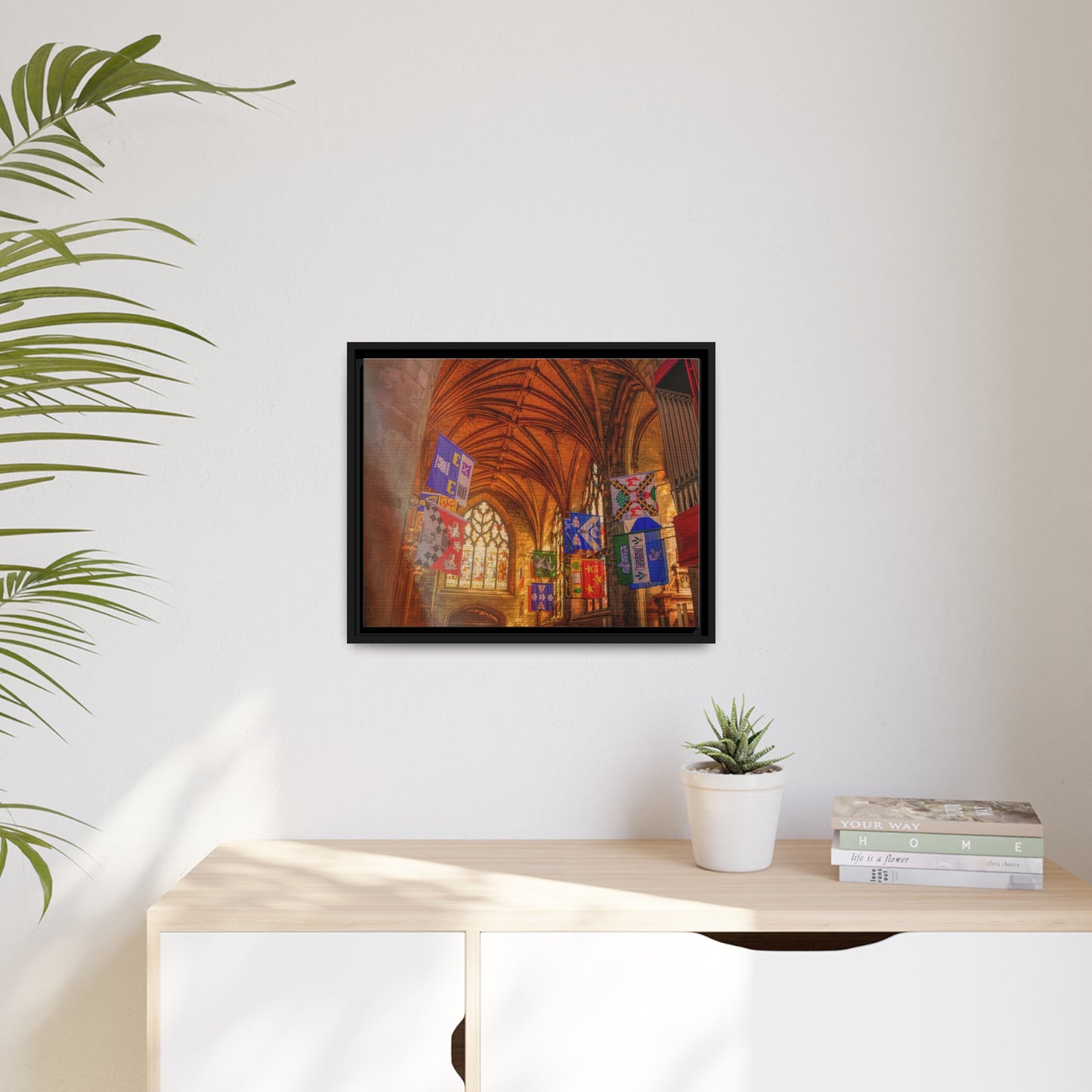 Framed Canvas : Stained Glass