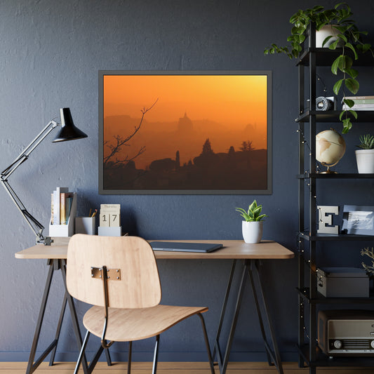 Framed Paper Poster : City Sunset