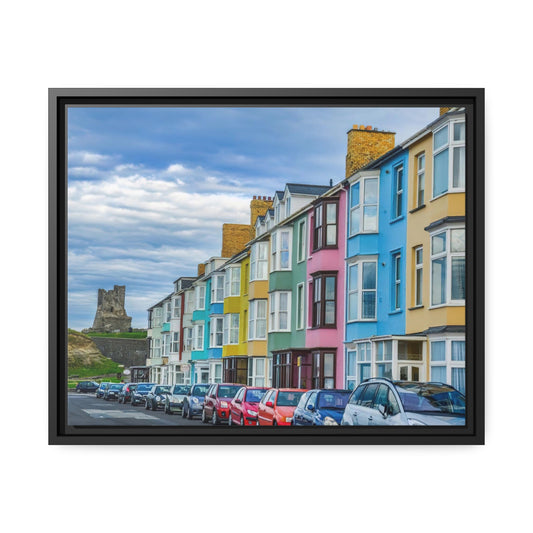 Framed Canvas : Colourful Houses