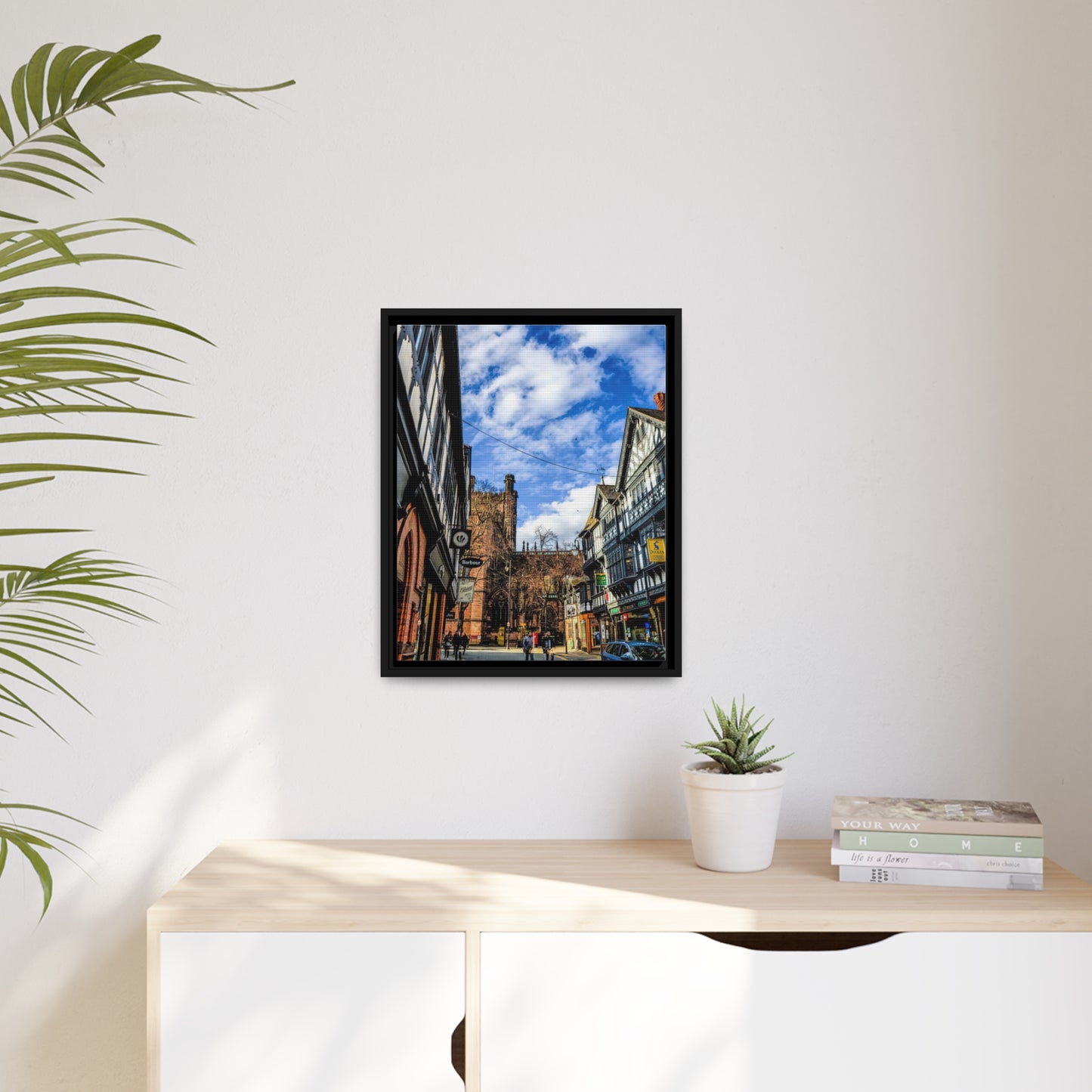 Framed Canvas : Sky Over City