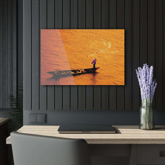 Acrylic Print : Sunday Fishing