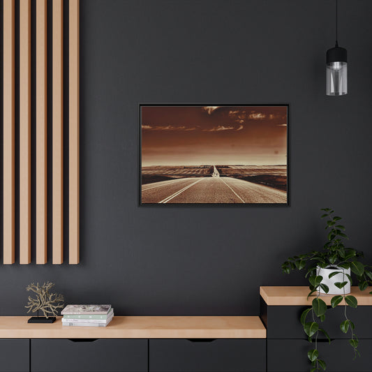 Framed Canvas : On The Road