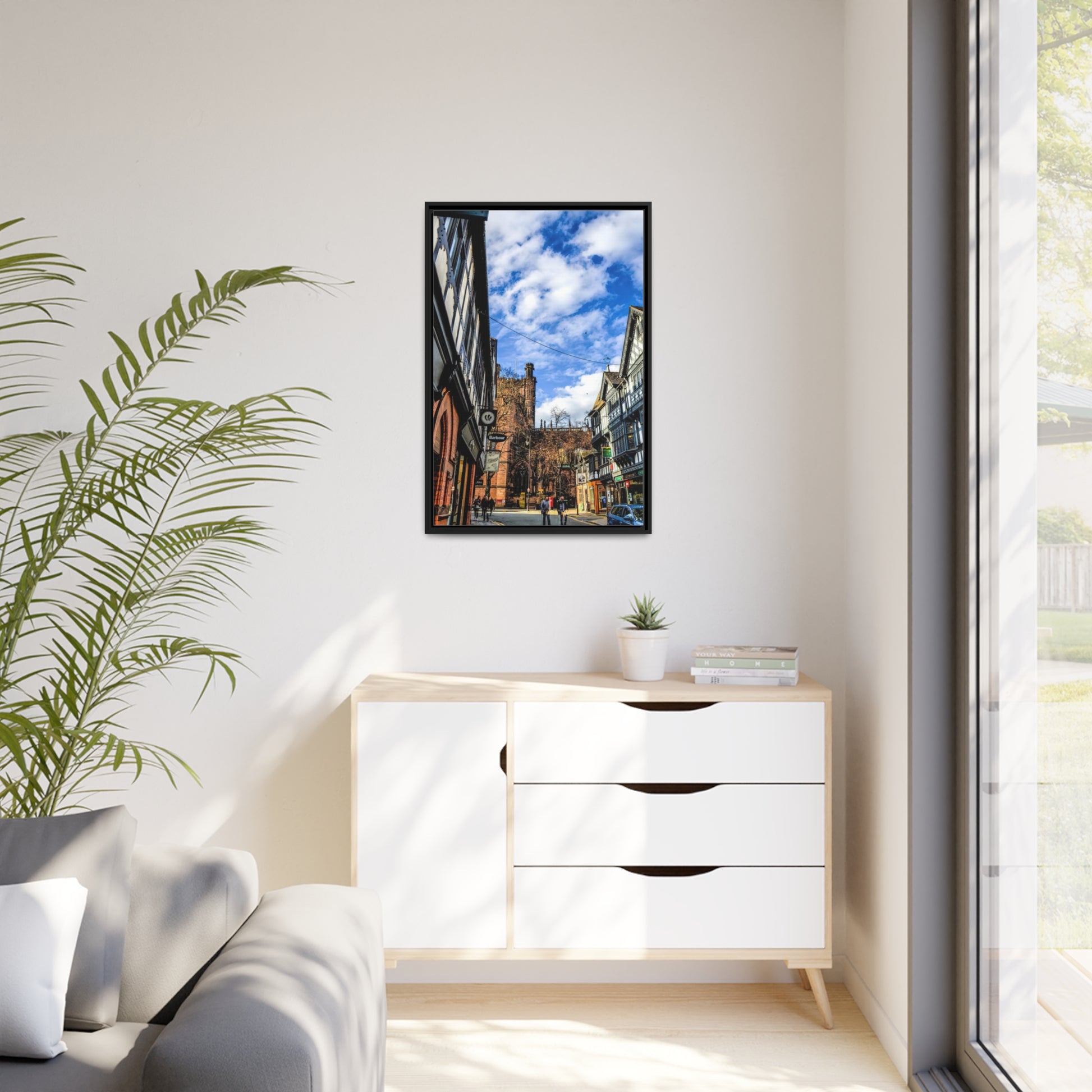 Framed Canvas : Sky Over City