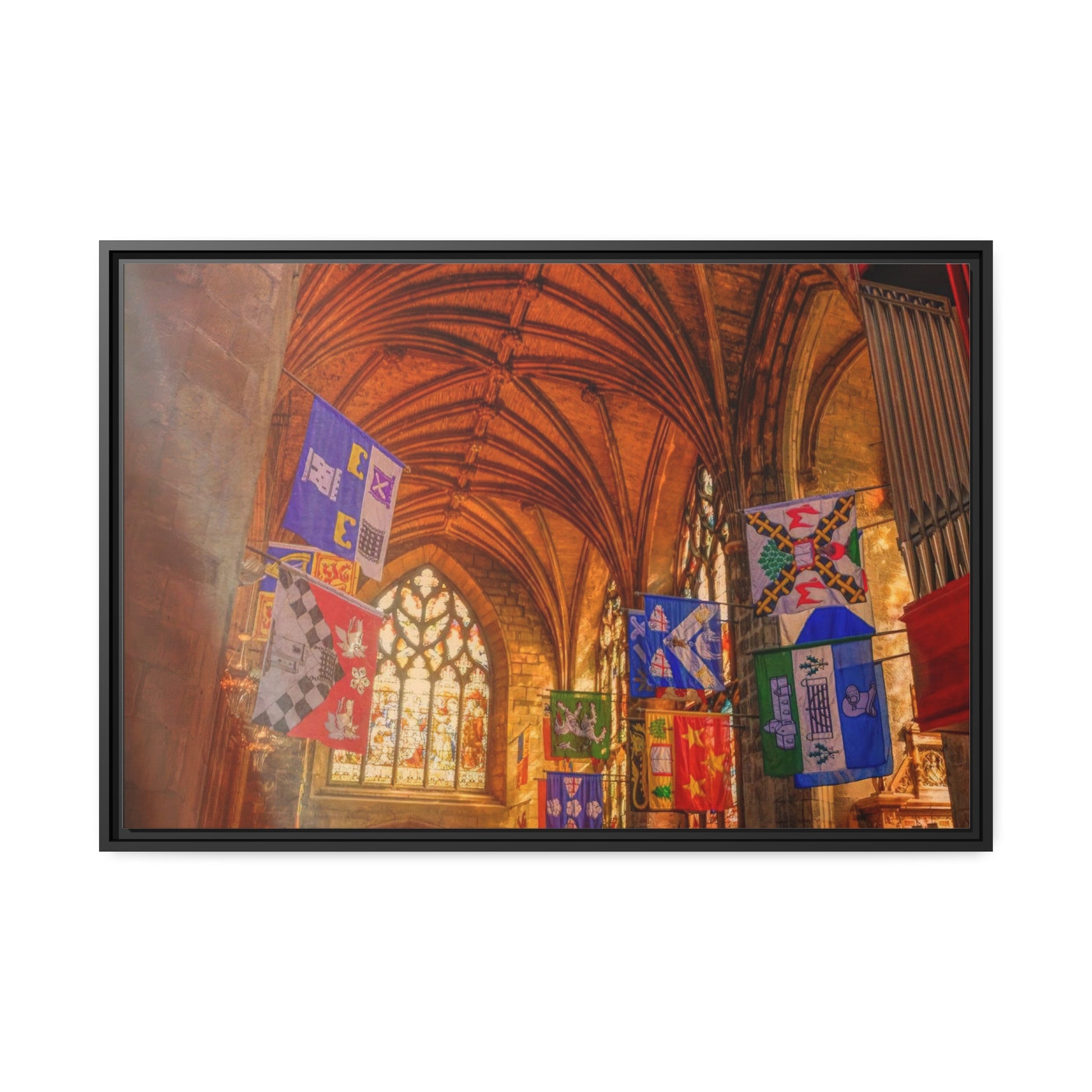 Framed Canvas : Stained Glass