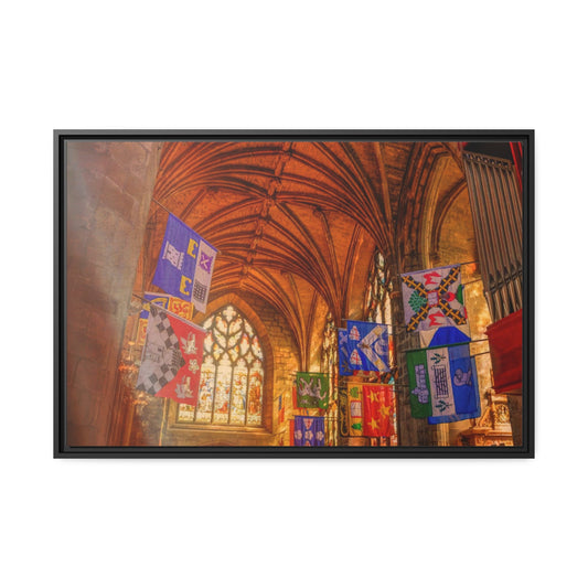 Framed Canvas : Stained Glass