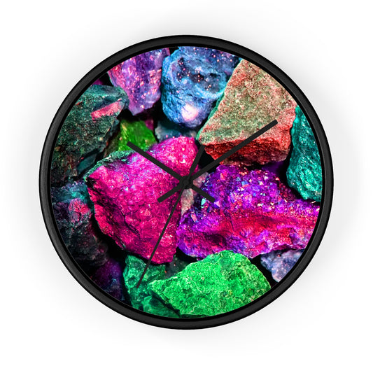 Wall Clock : Vibrant Crystals