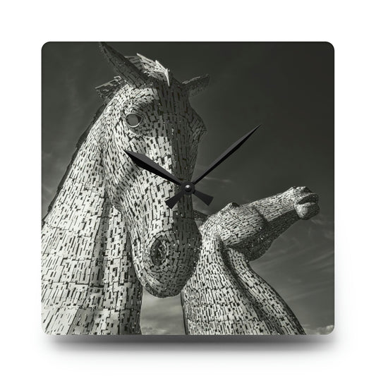 Square Clock : The Kelpies