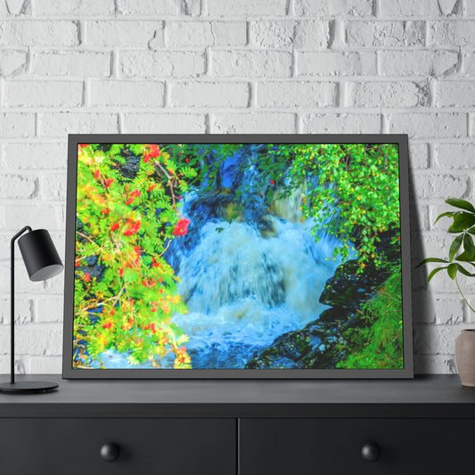 Framed Paper Poster : Waterfall Art