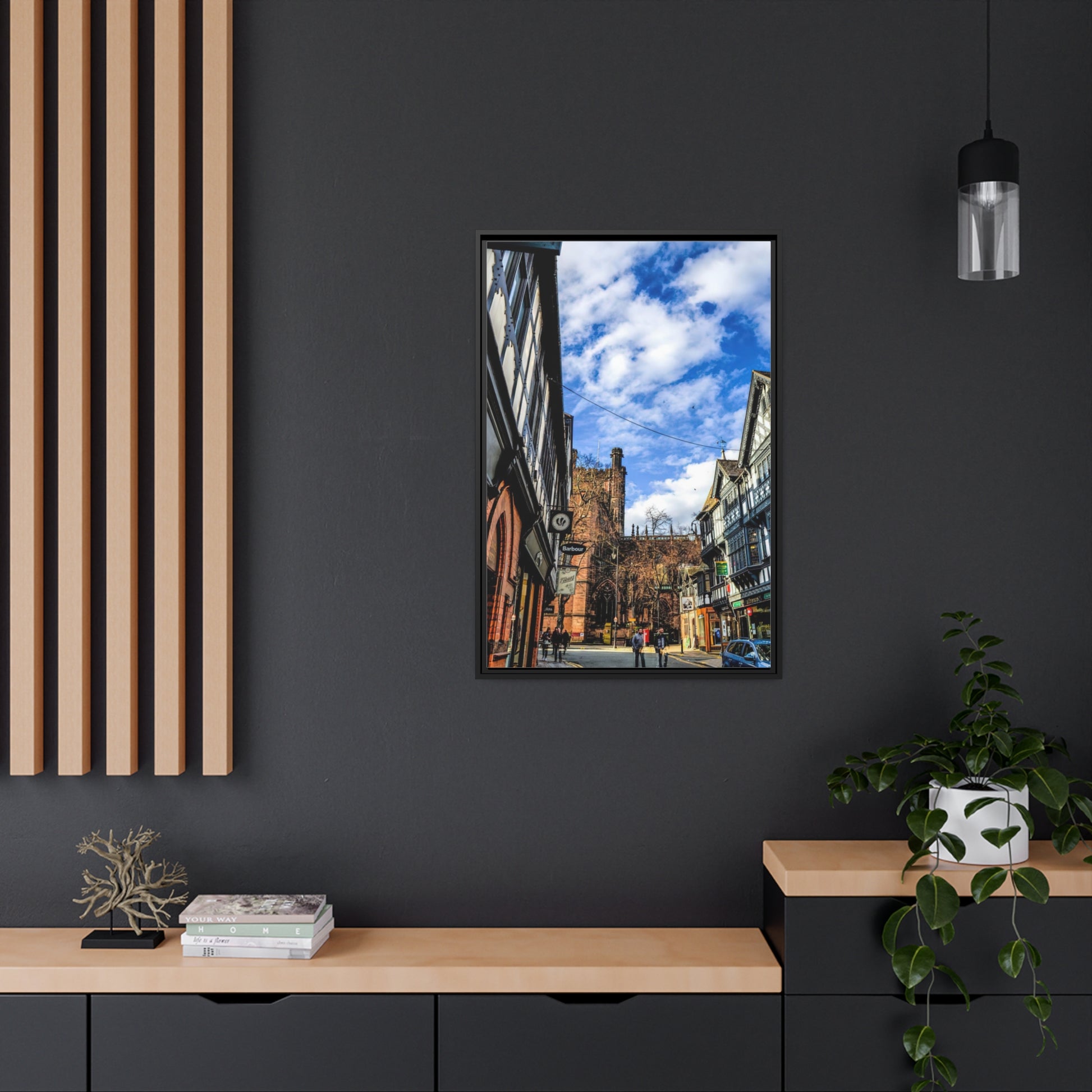 Framed Canvas : Sky Over City